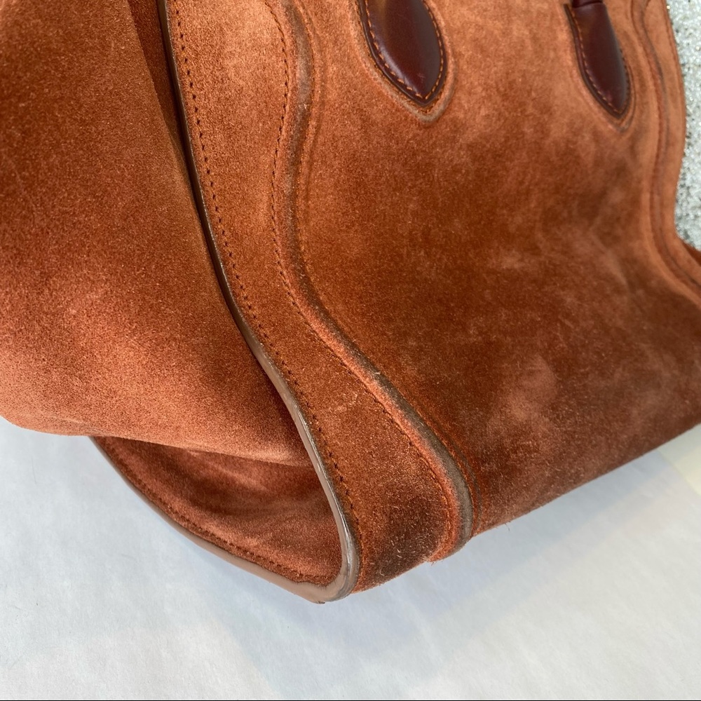 Celine Medium Phantom Medium Luggage Tote Brown Suede - Picture 9 of 16
